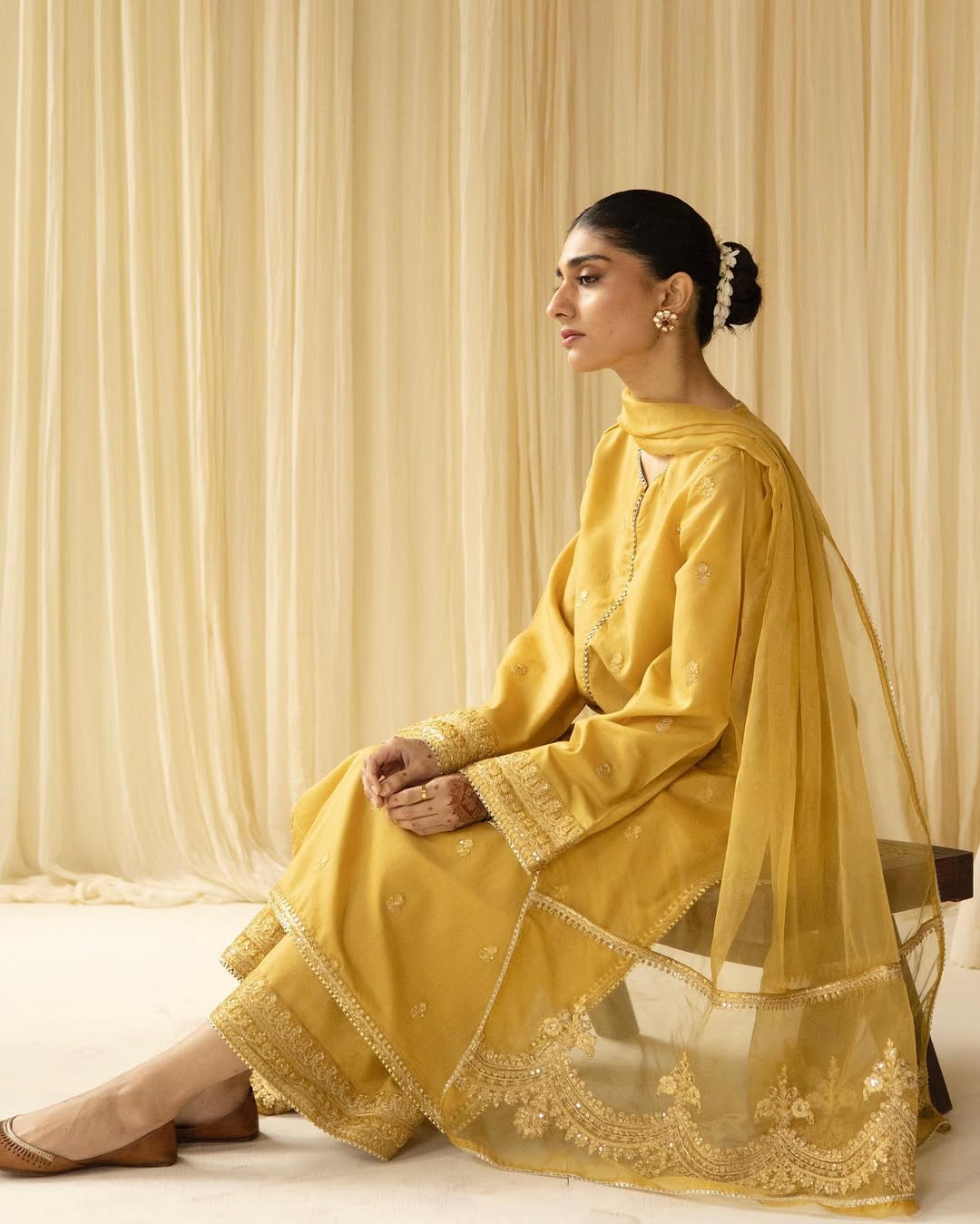 Mustard | 3 Piece Stitched Suit