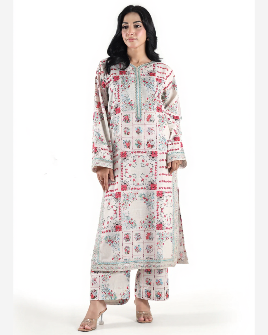 Ivory Breeze – 2-Piece Stitched Embroidered Suit