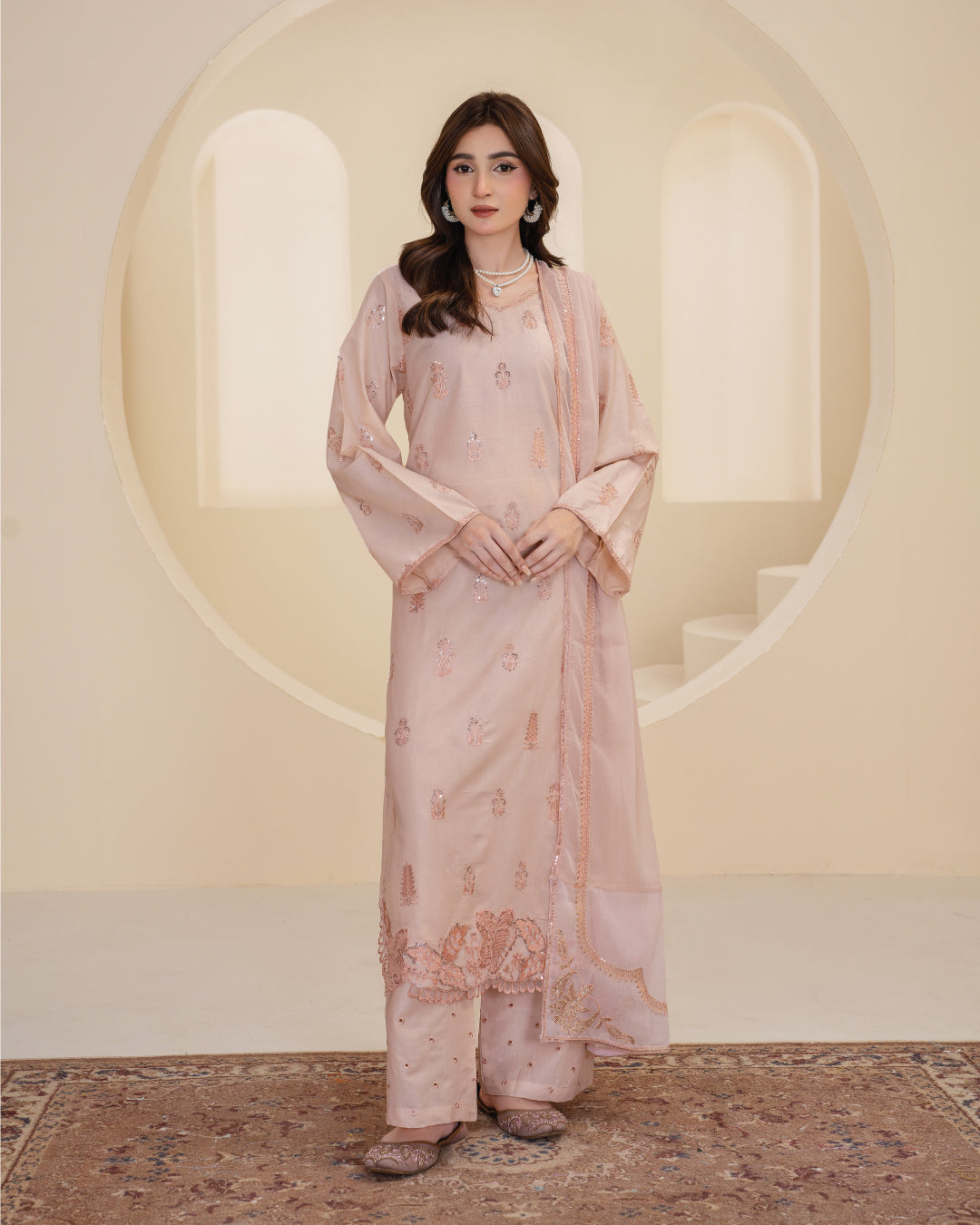 Soft Rose Pink | 3-Piece Stitched Suit