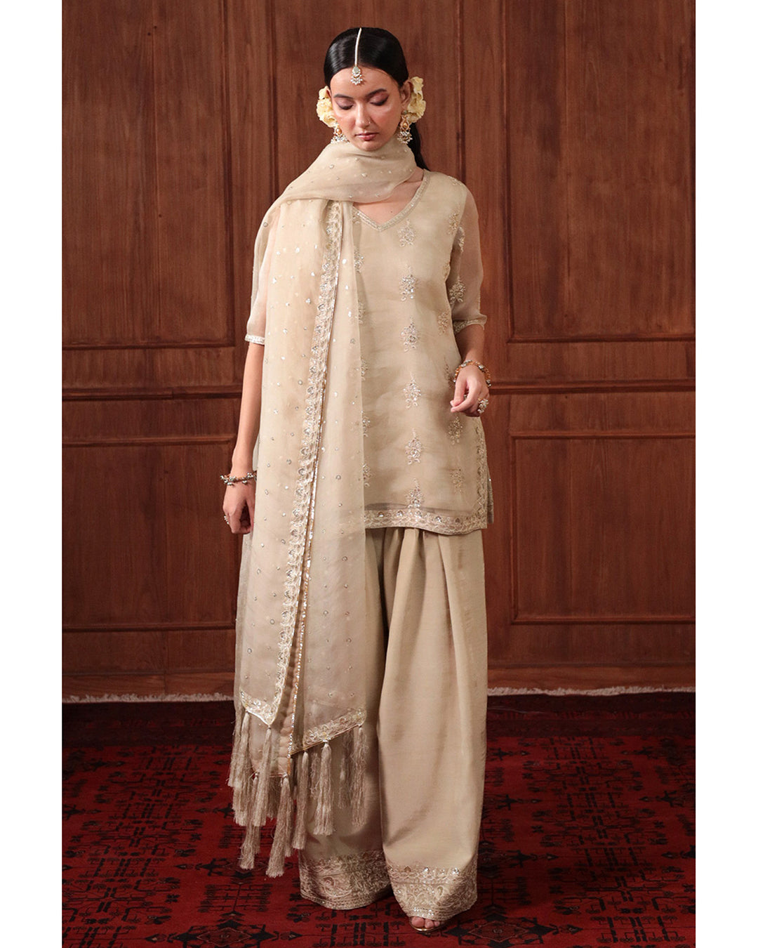 Ivory Tassel Edit | 3 PIECE STITCHED OUTFIT
