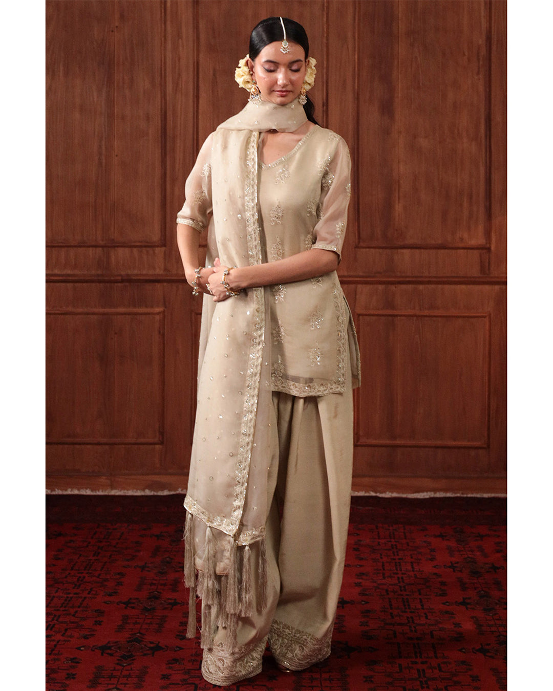Ivory Tassel Edit | 3 PIECE STITCHED OUTFIT