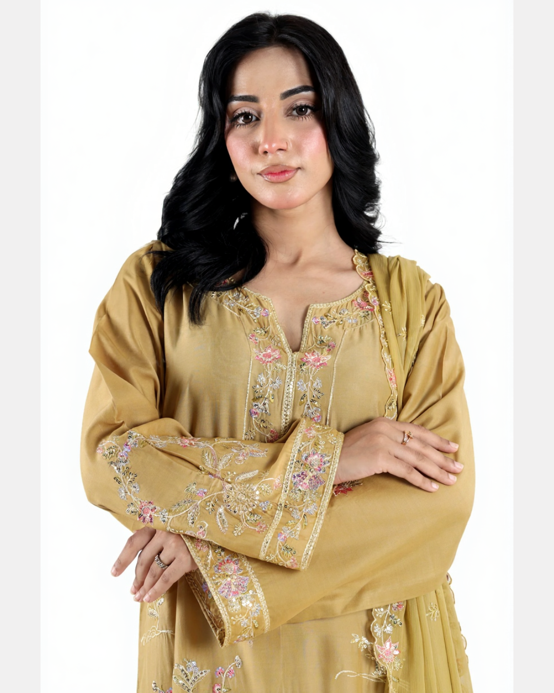 Royal Imperial Aura – 3-Piece Stitched Ensemble