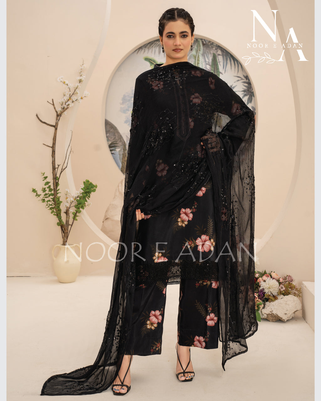 Floral Noir – Winter Viscose