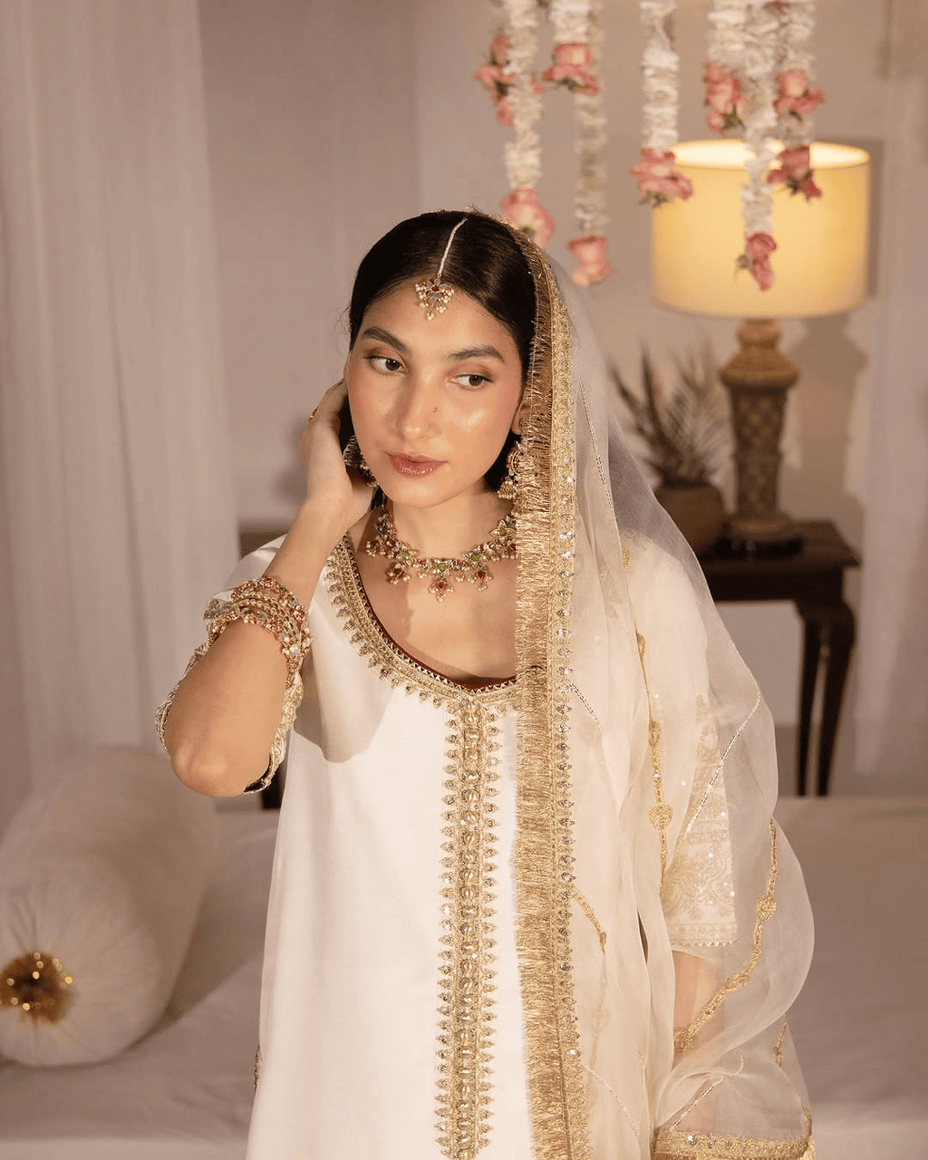 Safaid Zarqash | 3-Piece Stitched Embroidered Outfit