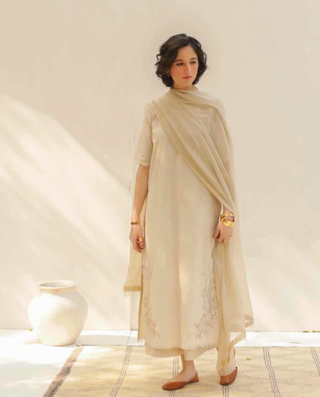 Almond Beige – Classic Summer Suit for Women