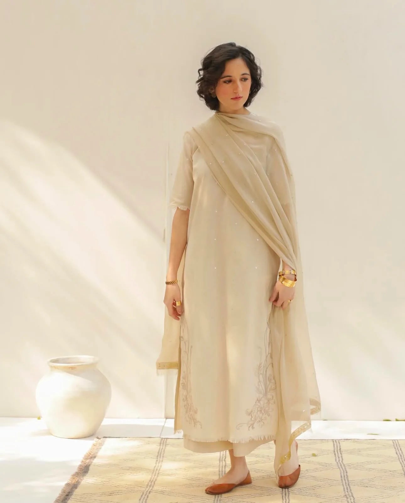 Almond Beige – Classic Summer Suit for Women