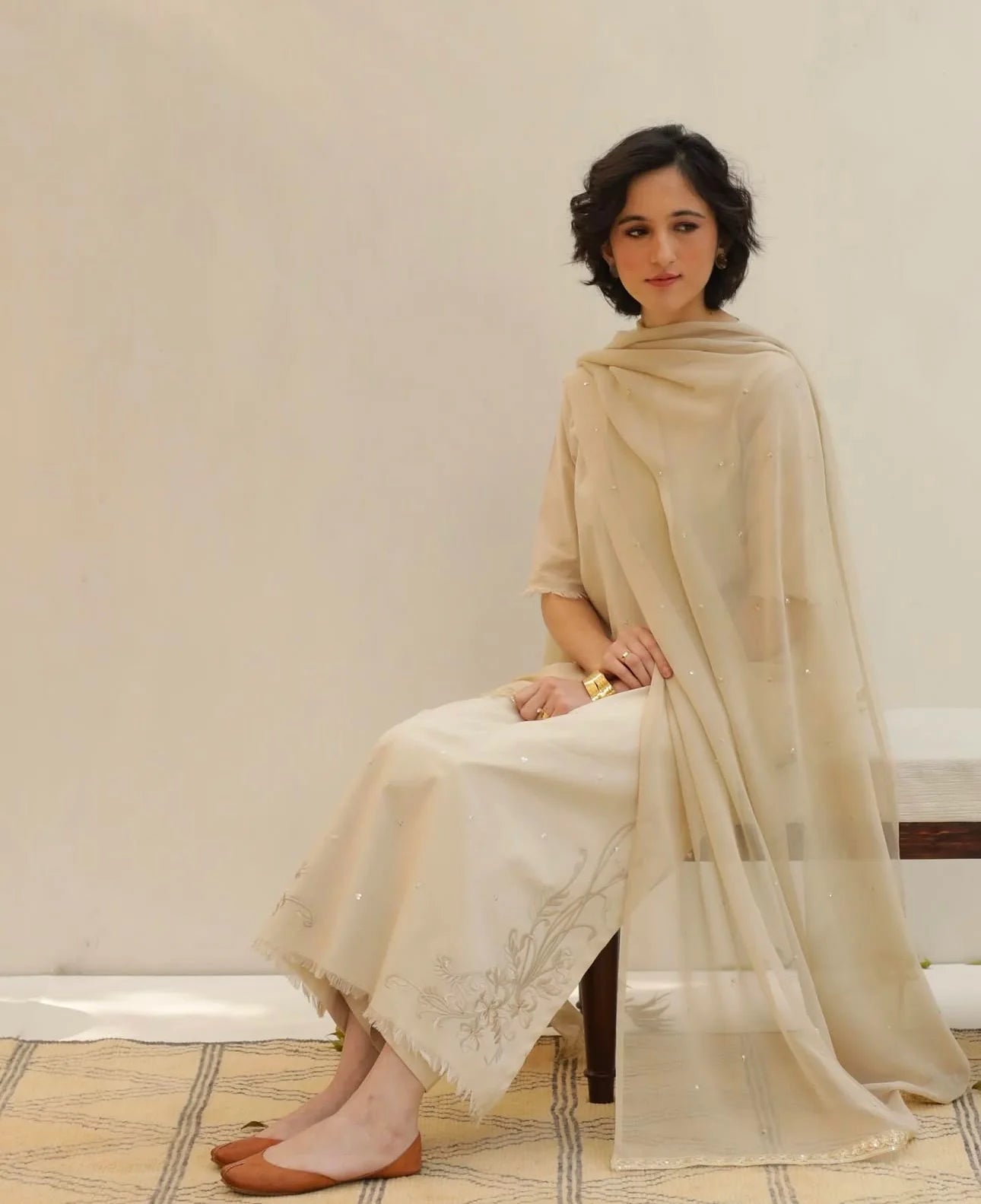 Almond Beige – Classic Summer Suit for Women
