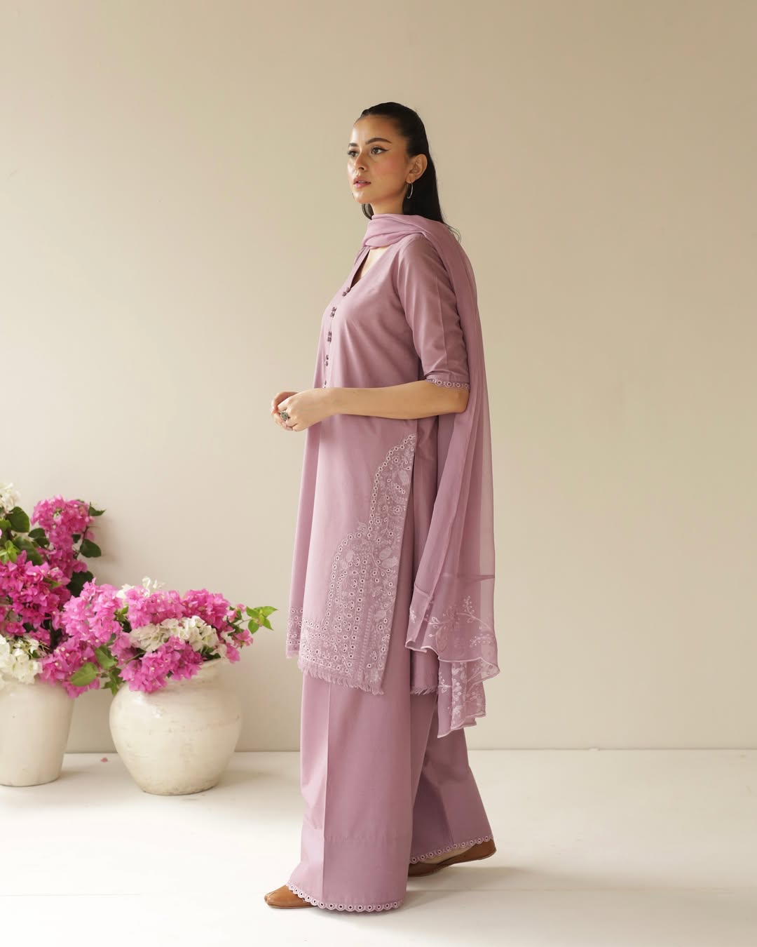 Dusty Lavender | 3-Piece Stitched