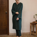 Elite Green - 2-Piece Stitched Khaddar Suit