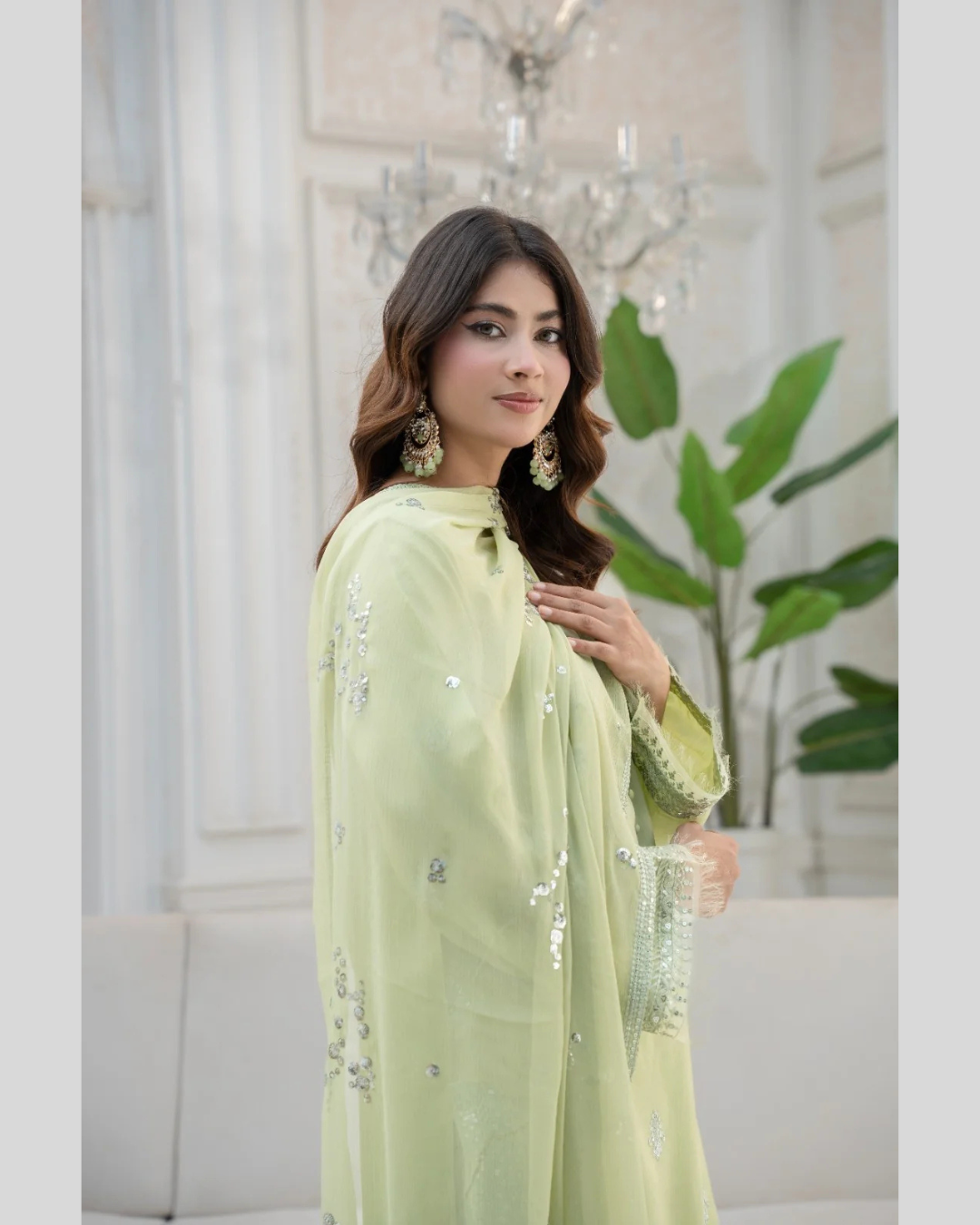 Pistachio Whisper 3 - Piece Stitched Suit