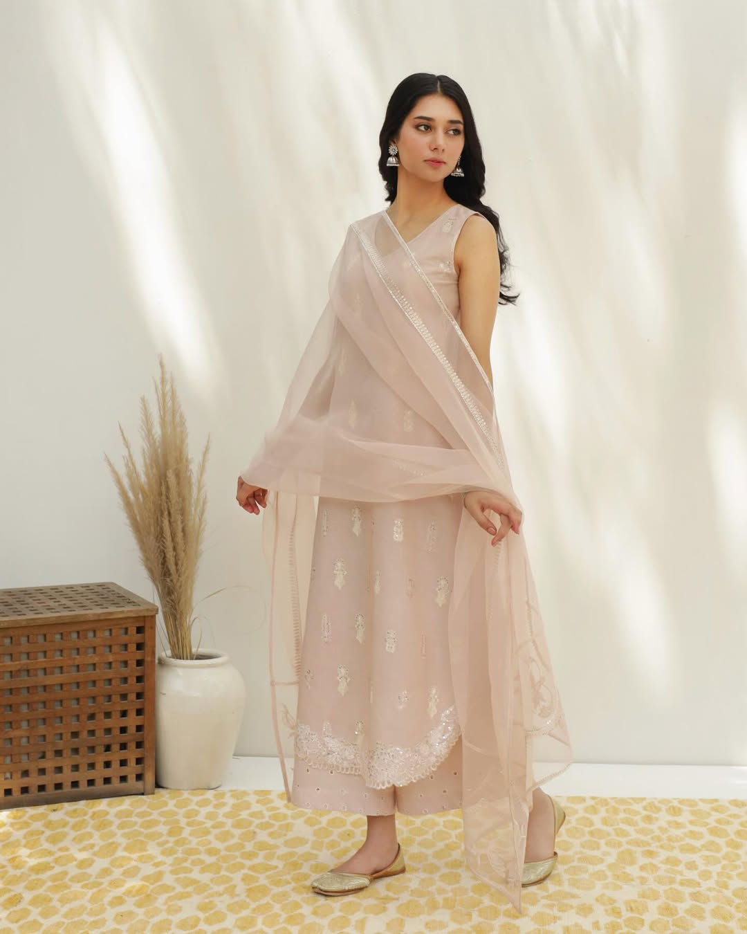Soft Rose Pink - 3 PIECE STITCHED