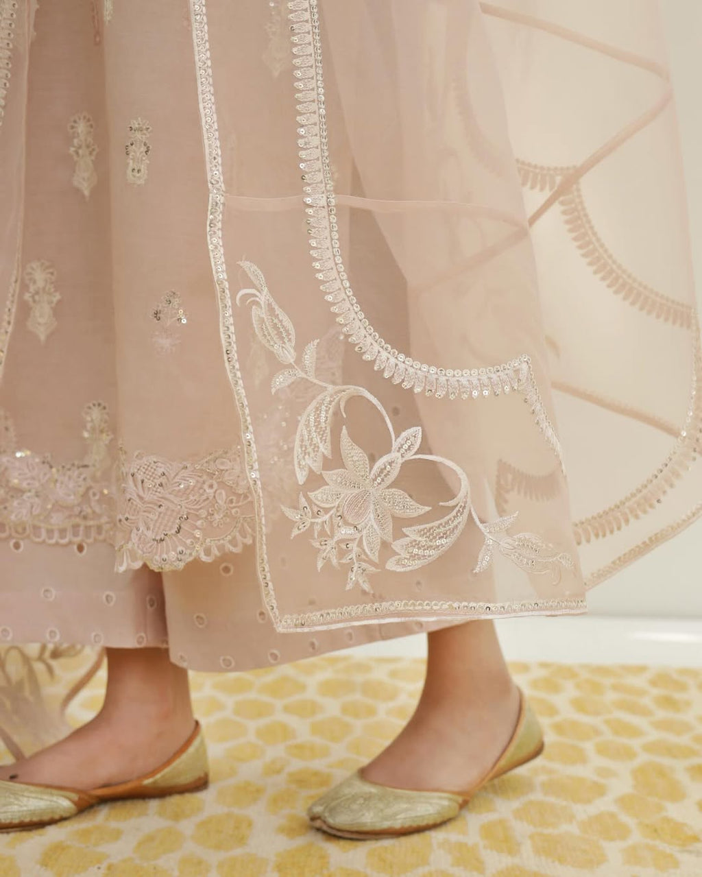 Soft Rose Pink - 3 PIECE STITCHED