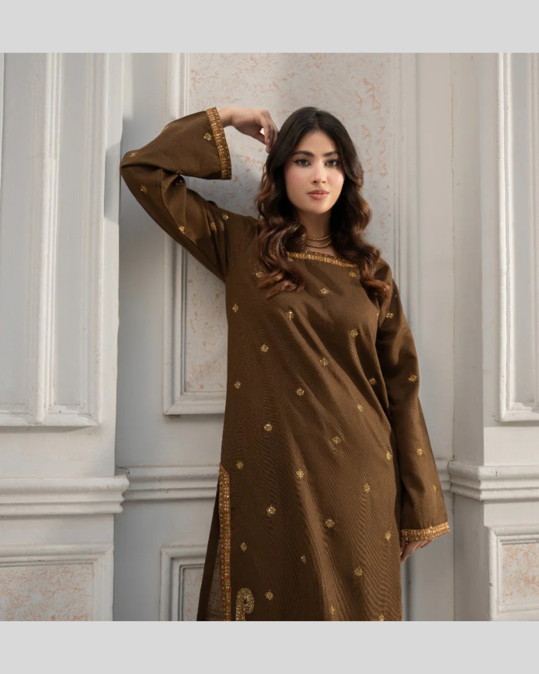 Tobacco Charm – 2-Piece Stitched Suit