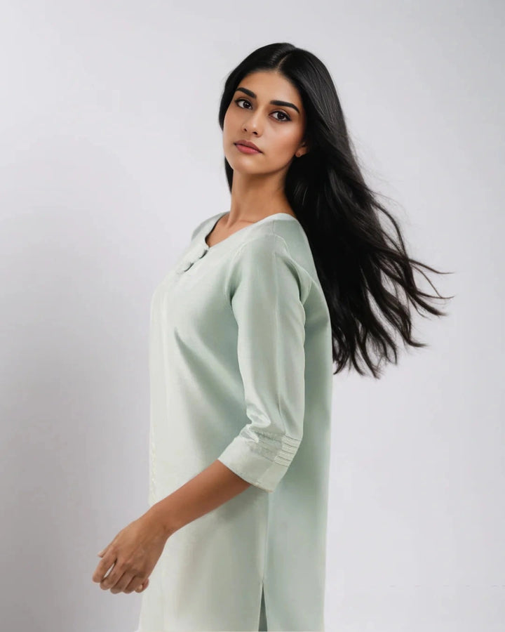 Aqua Grace  | Embroidered Summer Suit