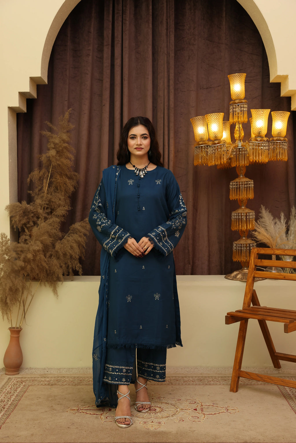 Blue | 3 Piece Stitched Suit