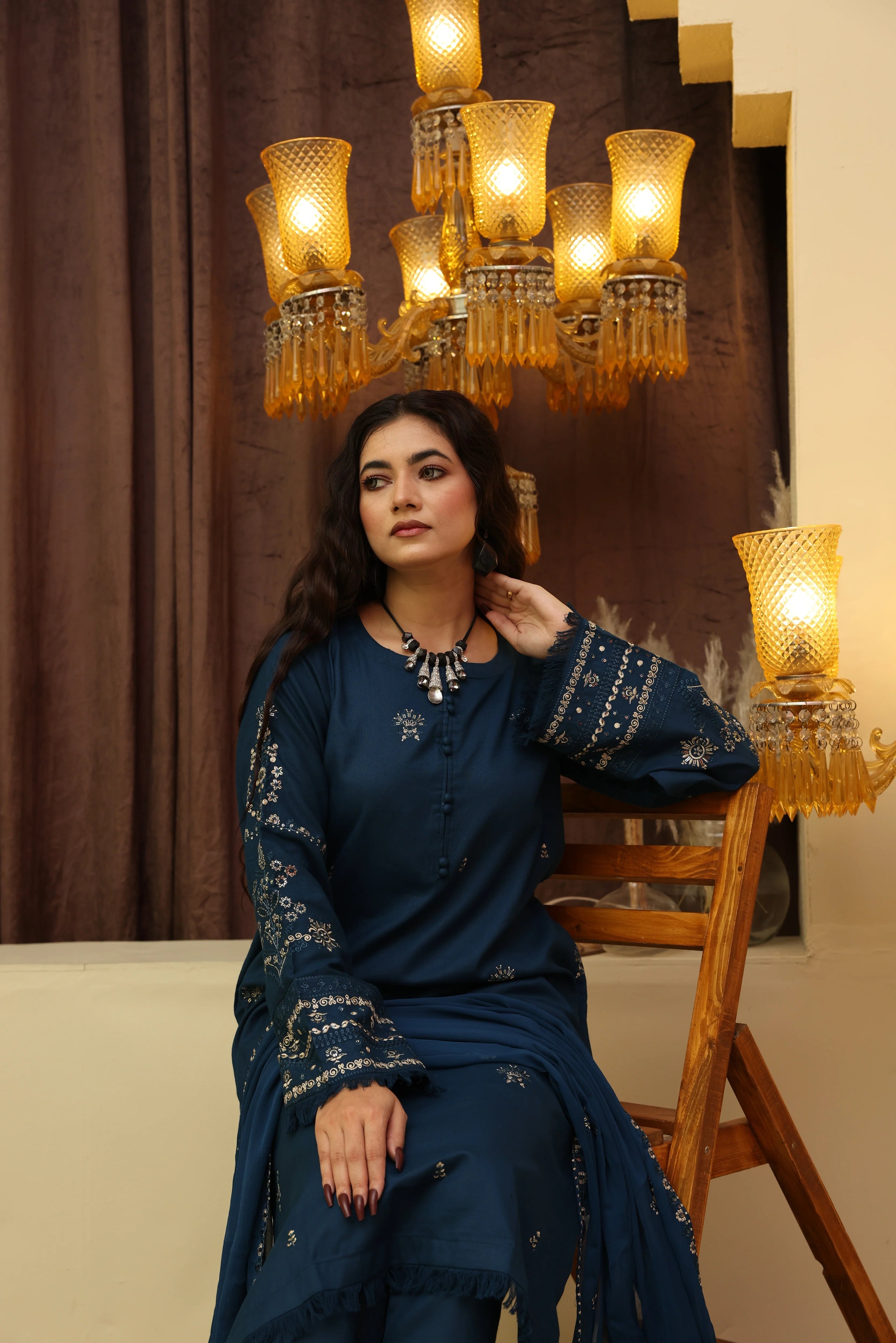 Blue | 3 Piece Stitched Suit