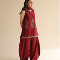 DEEP MEHROON | 3-PIECE STITCHED OUTFIT