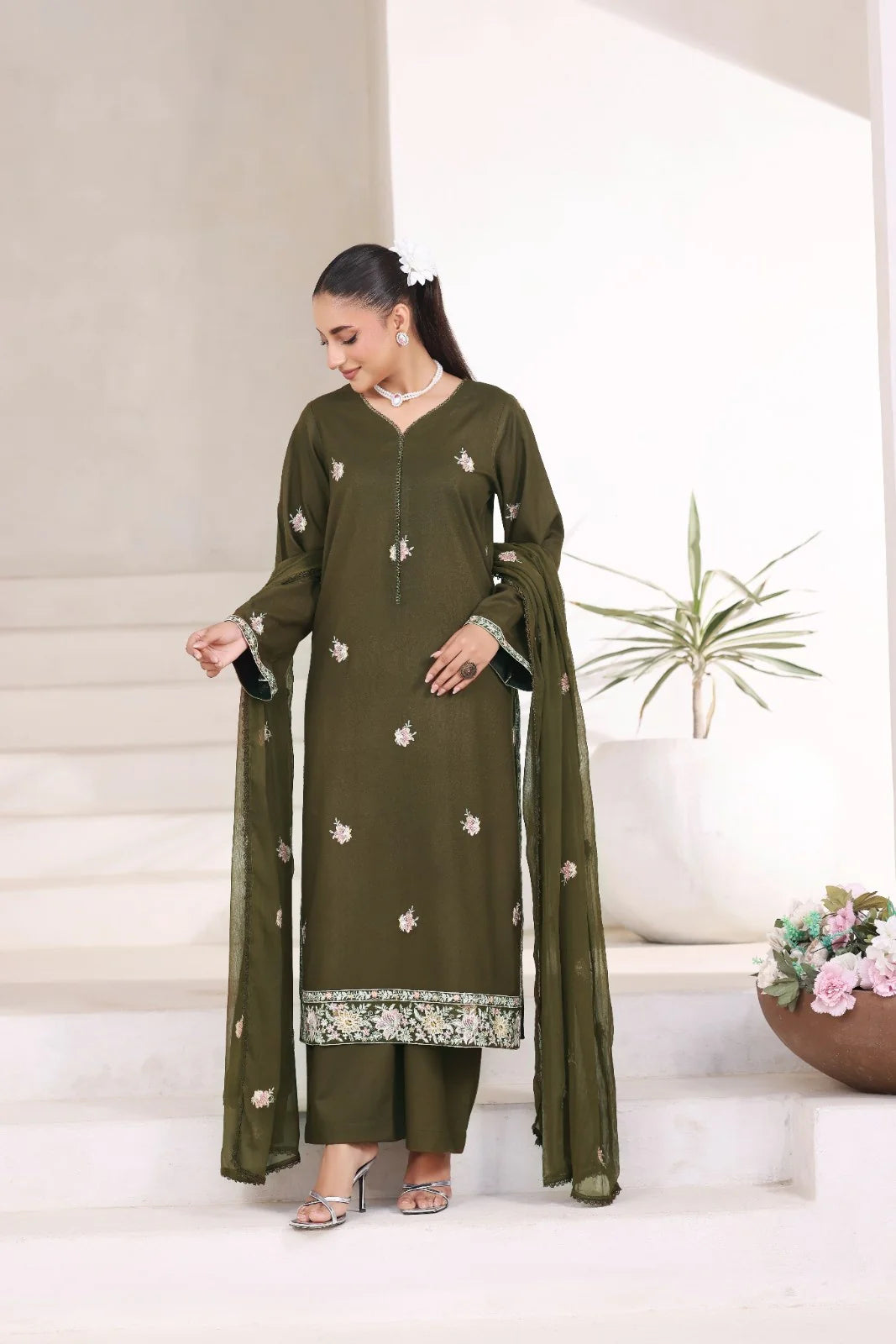 Forest Green | 3- Piece Stitched Suit