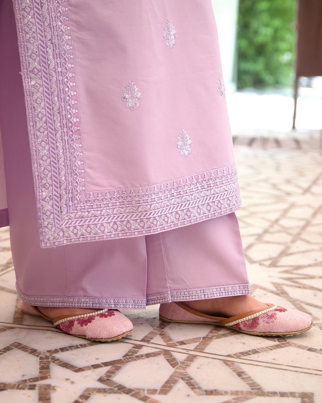 Noor-e-Eid / lilac bloom – Festive Embroidered Suit for Women