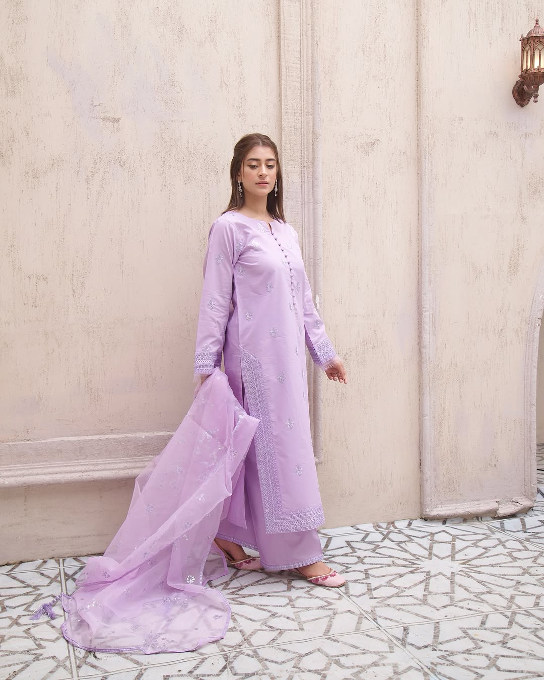 Noor-e-Eid / lilac bloom – Festive Embroidered Suit for Women