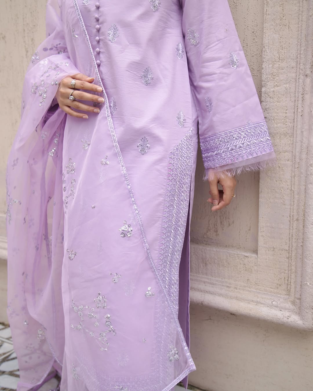 Noor-e-Eid / lilac bloom – Festive Embroidered Suit for Women