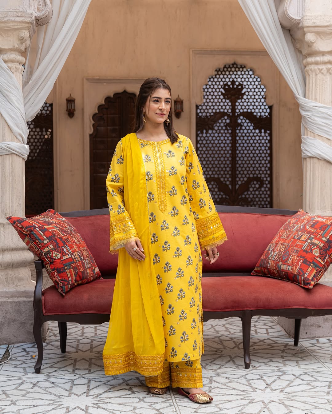 Marigold Flora – Stylish Summer Suit for Women