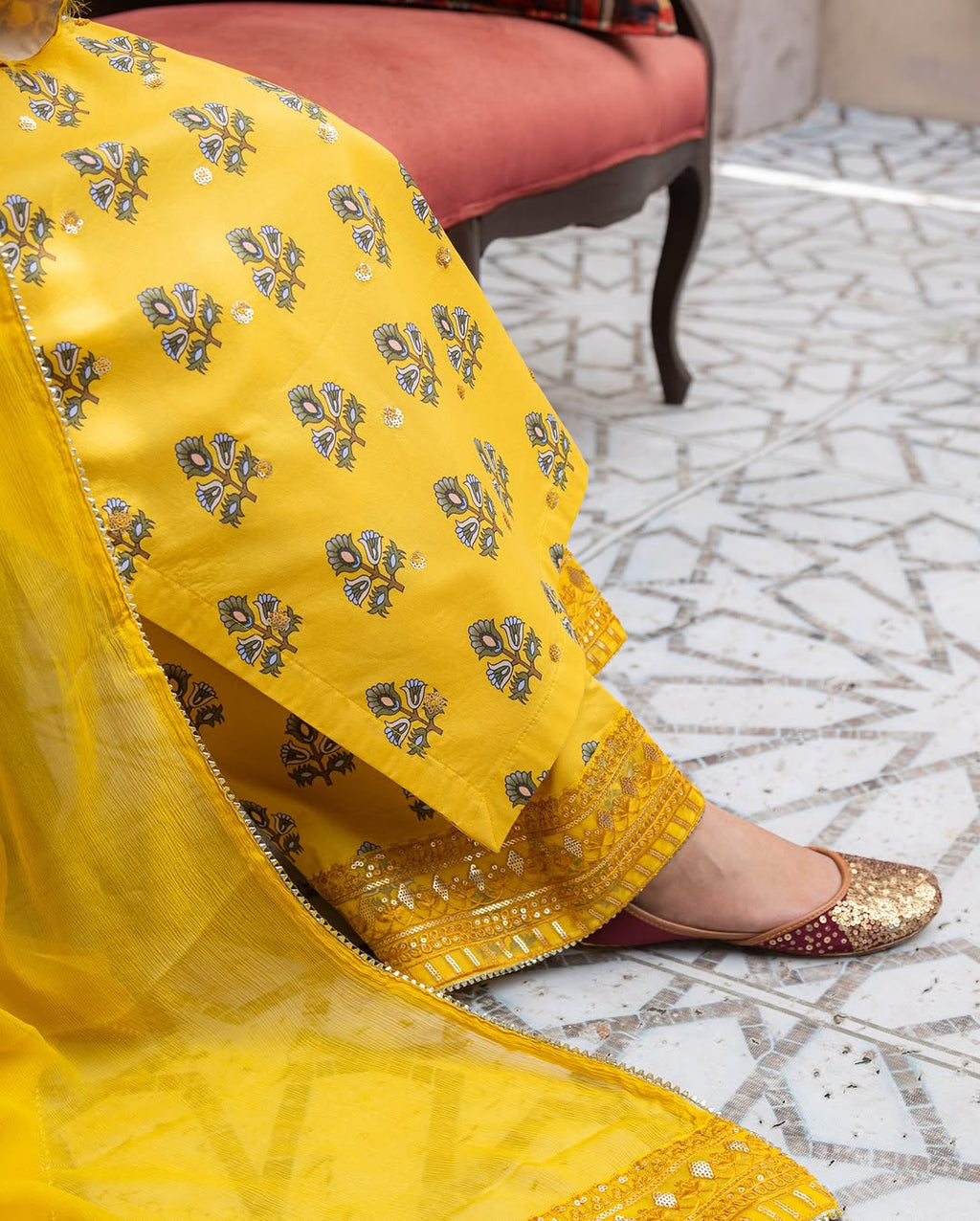Marigold Flora – Stylish Summer Suit for Women