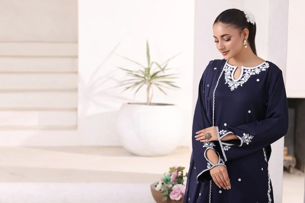 Navy | 3 Piece Stitched Suit