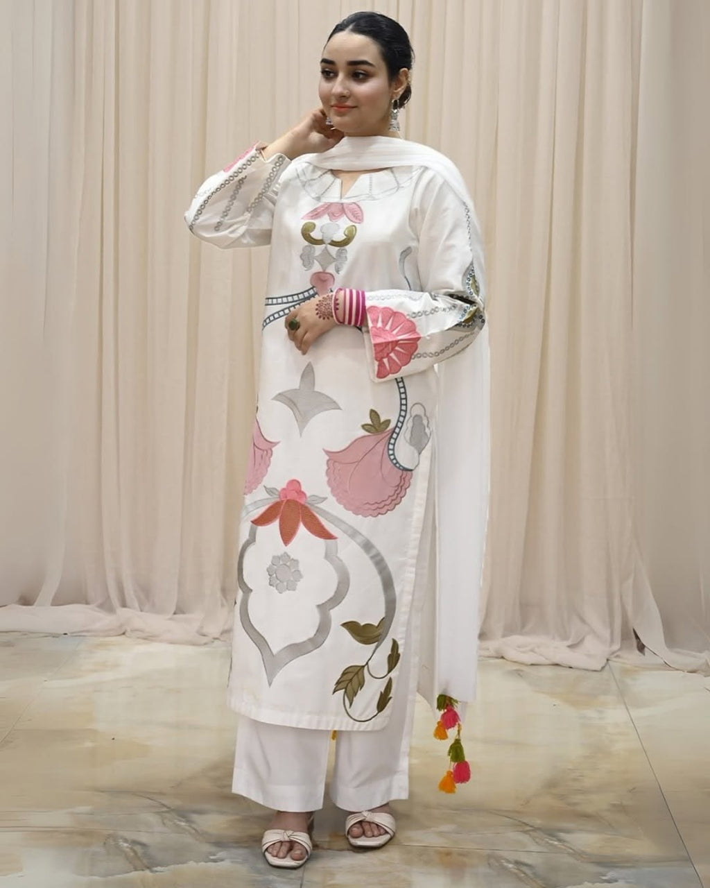 Noor-e-Safayd | Elegant Embroidered Suit for Women