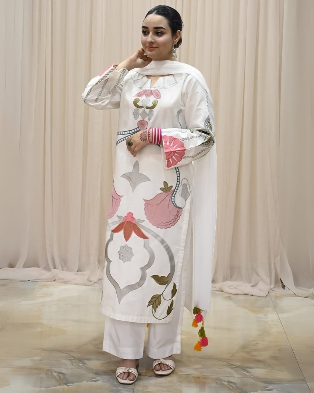 Noor-e-Safayd | Elegant Embroidered Suit for Women