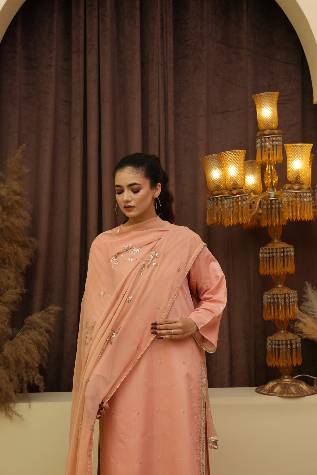 Peach Aura | 3 Stitched Suit