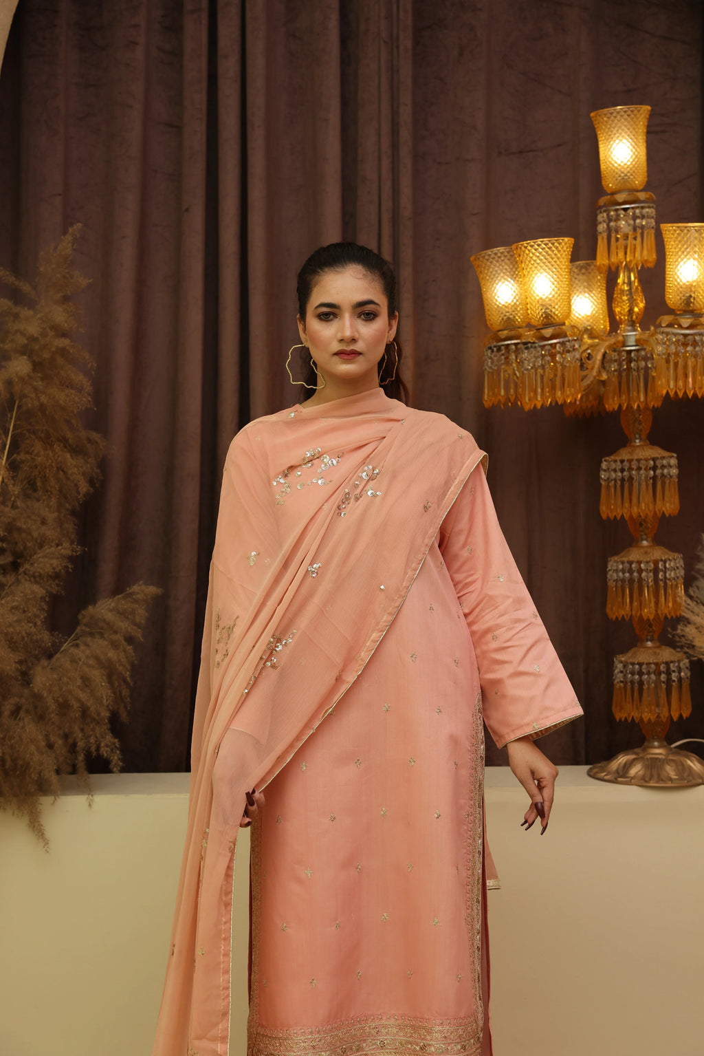 Peach Aura | 3 Stitched Suit