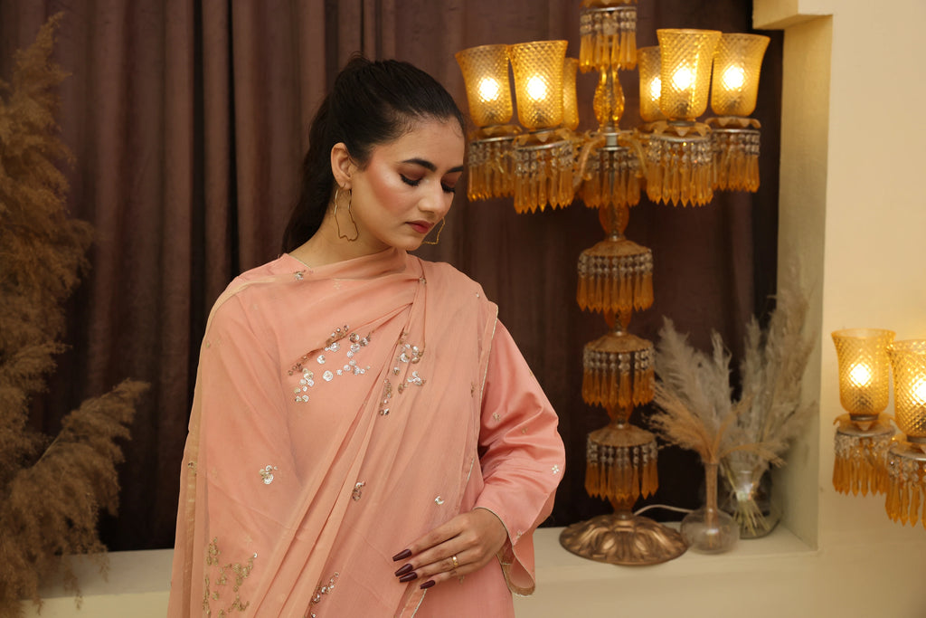 Peach Aura | 3 Stitched Suit