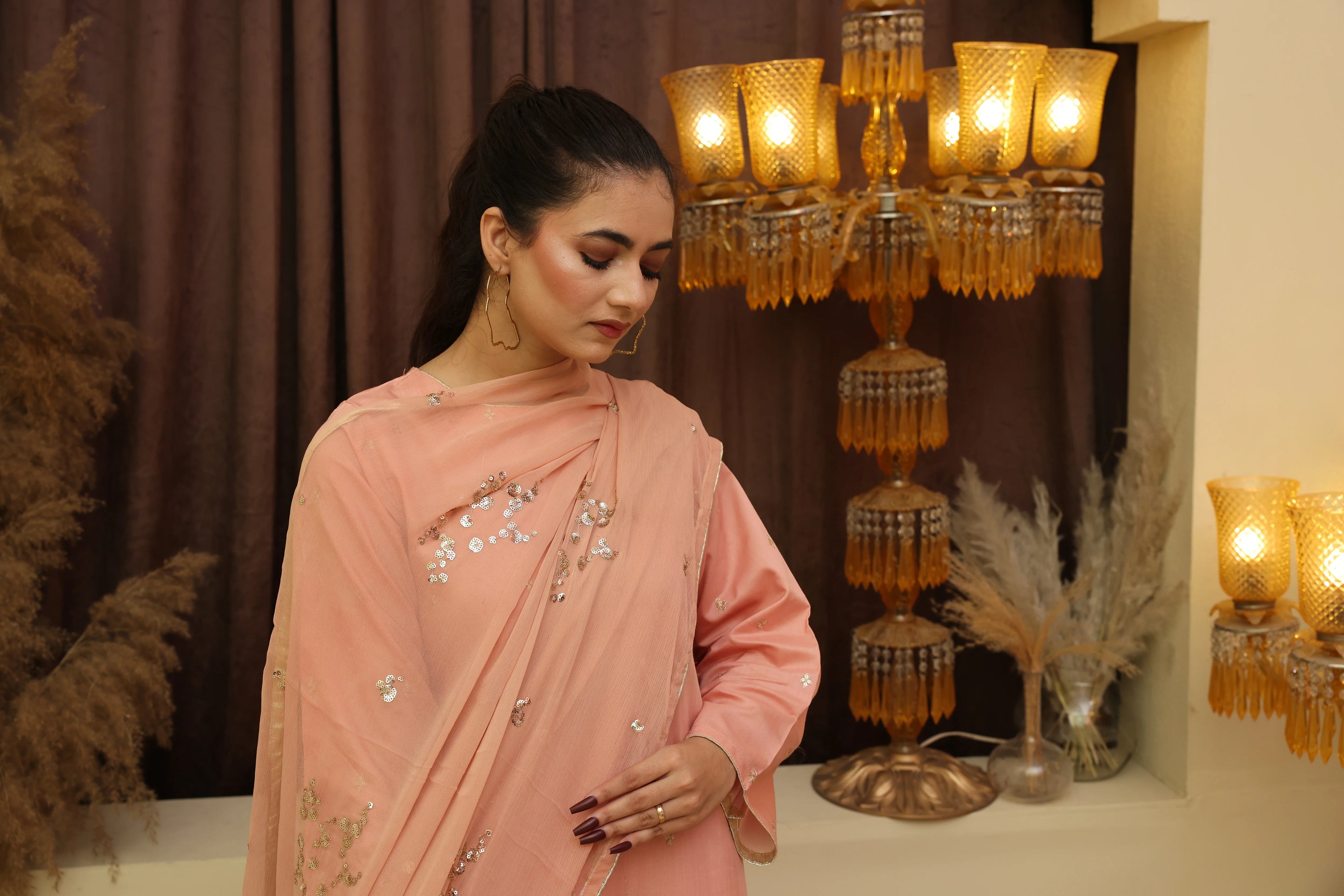 Peach Aura | 3 Stitched Suit