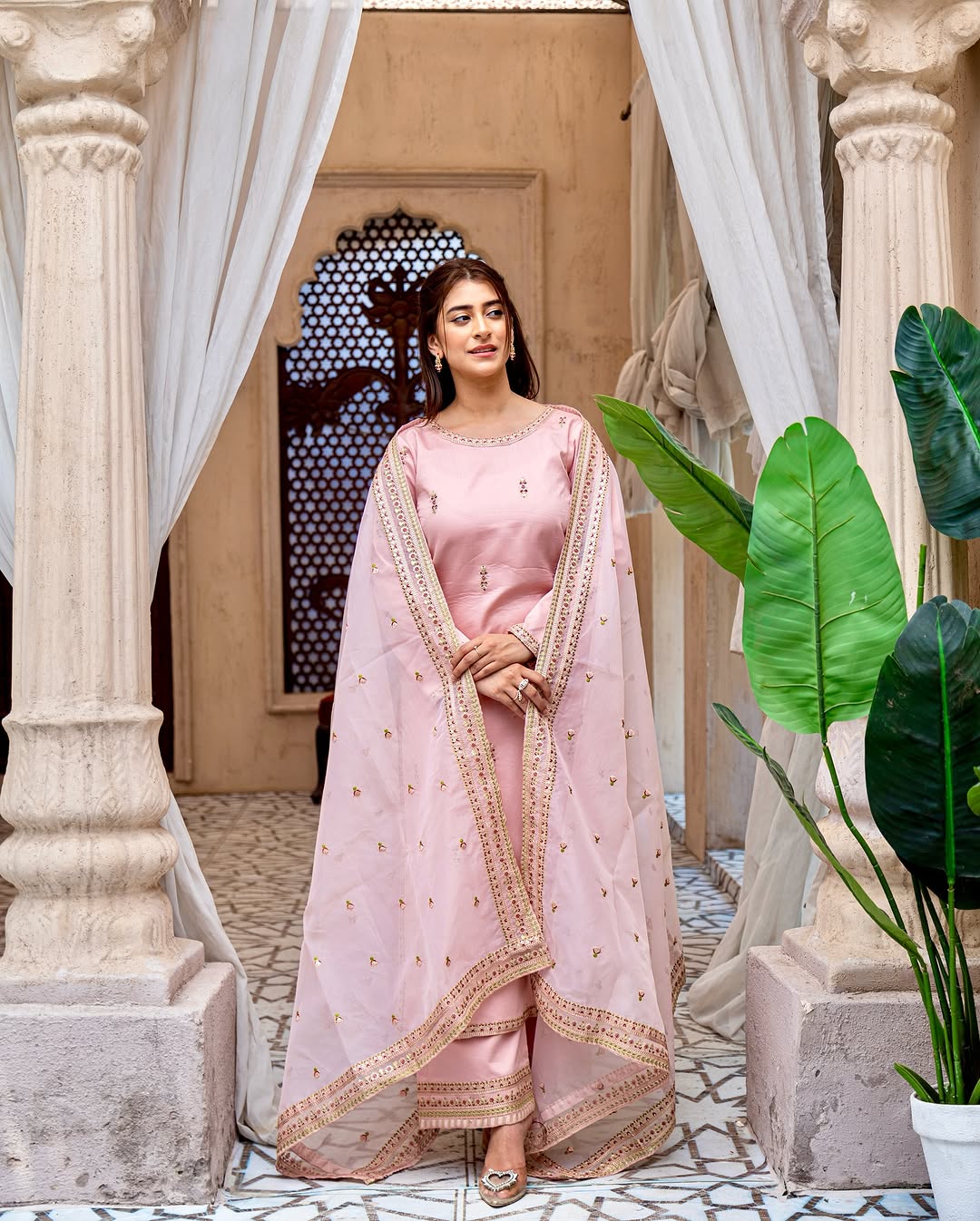 Royal Pink Majesty – Premium Stitched Suit for Women