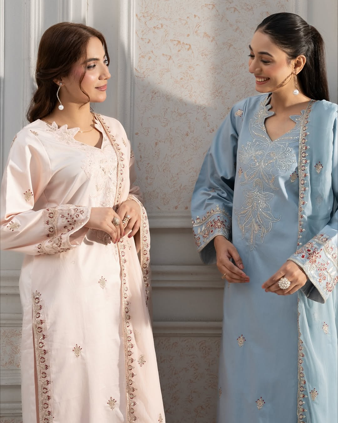 Rose Veil – Winter Satin Ensemble by Noor E Adan