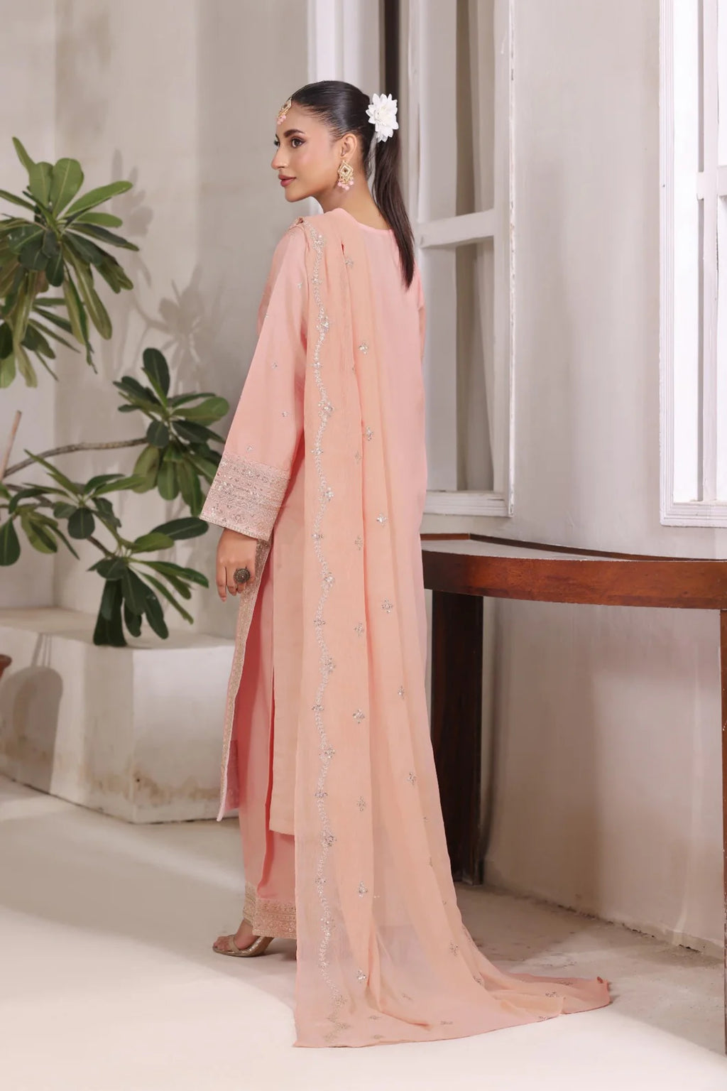 Serene Blush | 3 Piece Stitched Suit