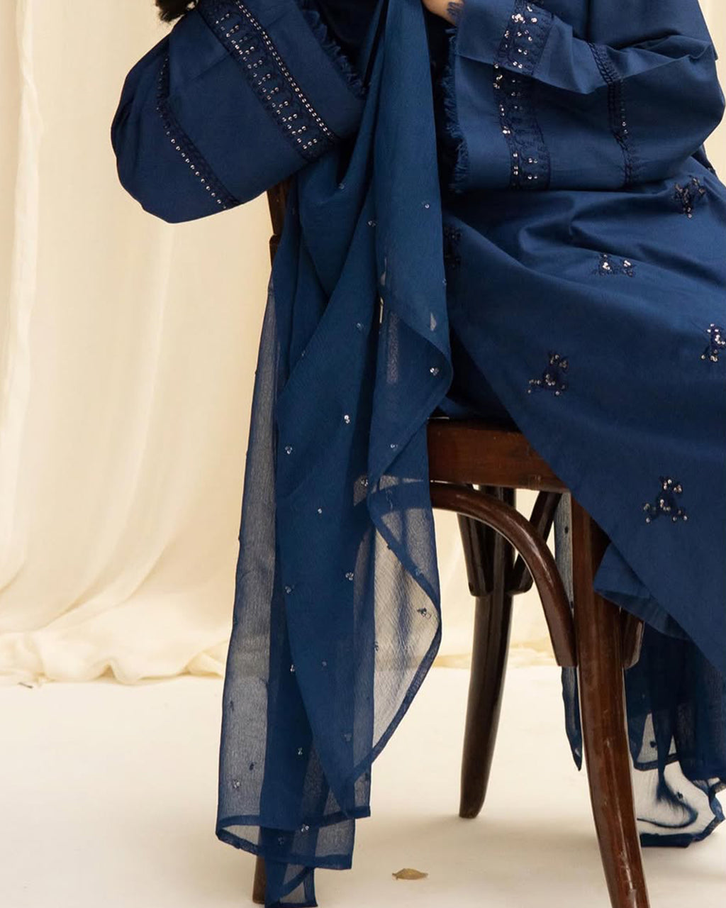 Starry Night - Navy Blue Embellished Ensemble